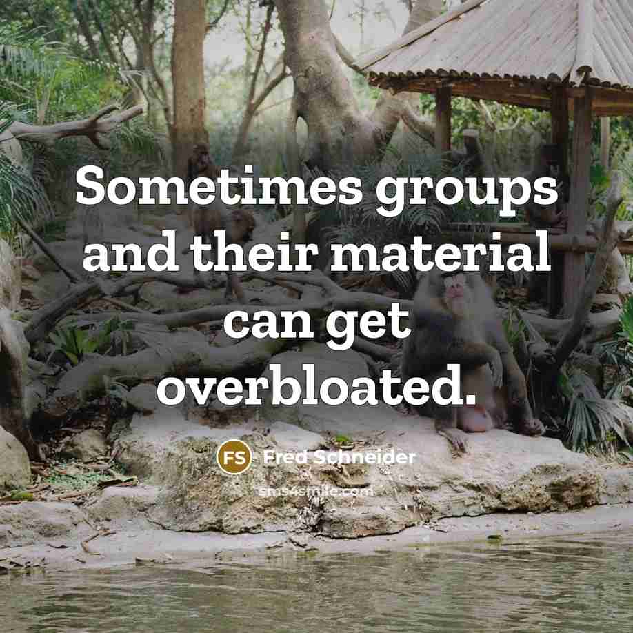 “Sometimes groups and their material can get overbloated.” quote by Fred Schneider