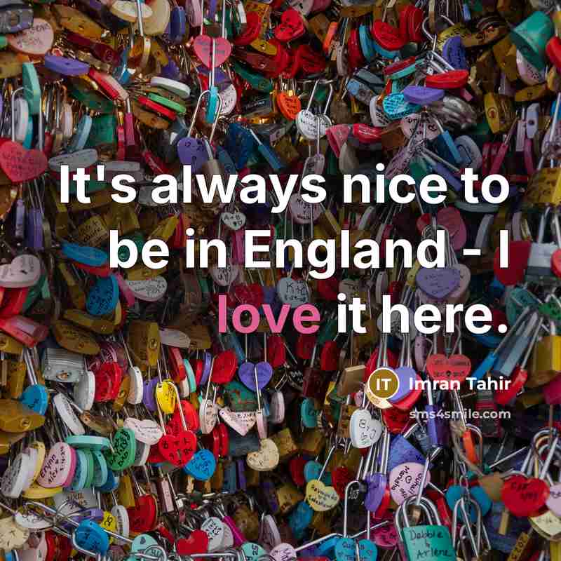 “It's always nice to be in England - I love it here.” quote by Imran Tahir