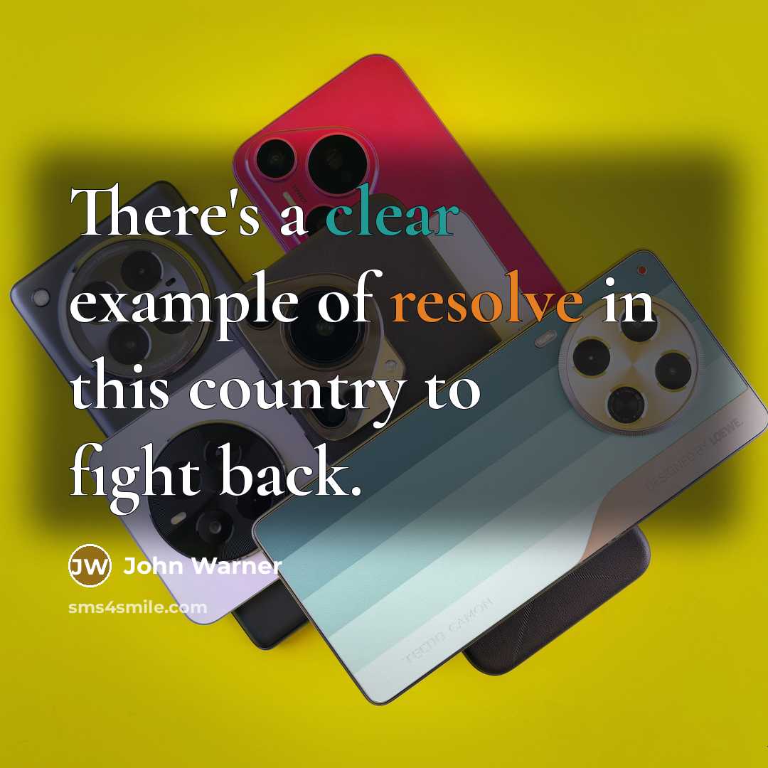 “There's a clear example of resolve in this country to fight back.” quote by John Warner