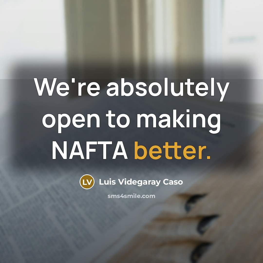 “We're absolutely open to making NAFTA better.” quote by Luis Videgaray Caso