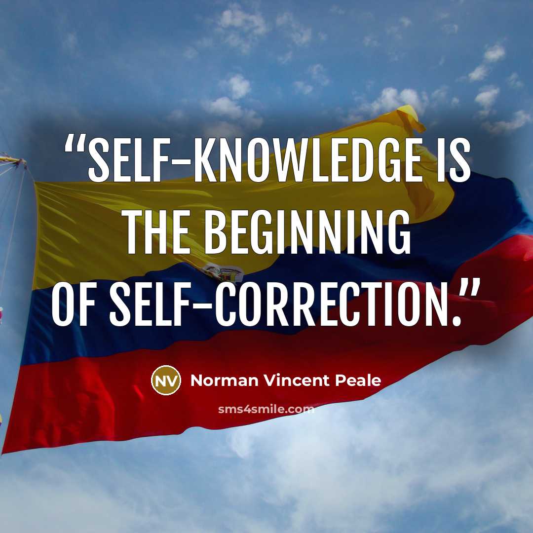 “Self-knowledge is the beginning of self-correction.” quote by Norman Vincent Peale