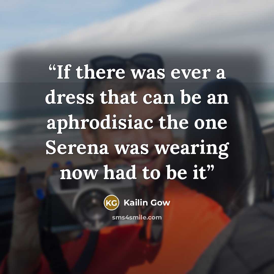 “If there was ever a dress that can be an aphrodisiac the one Serena was wearing now had to be it” quote by Kailin Gow
