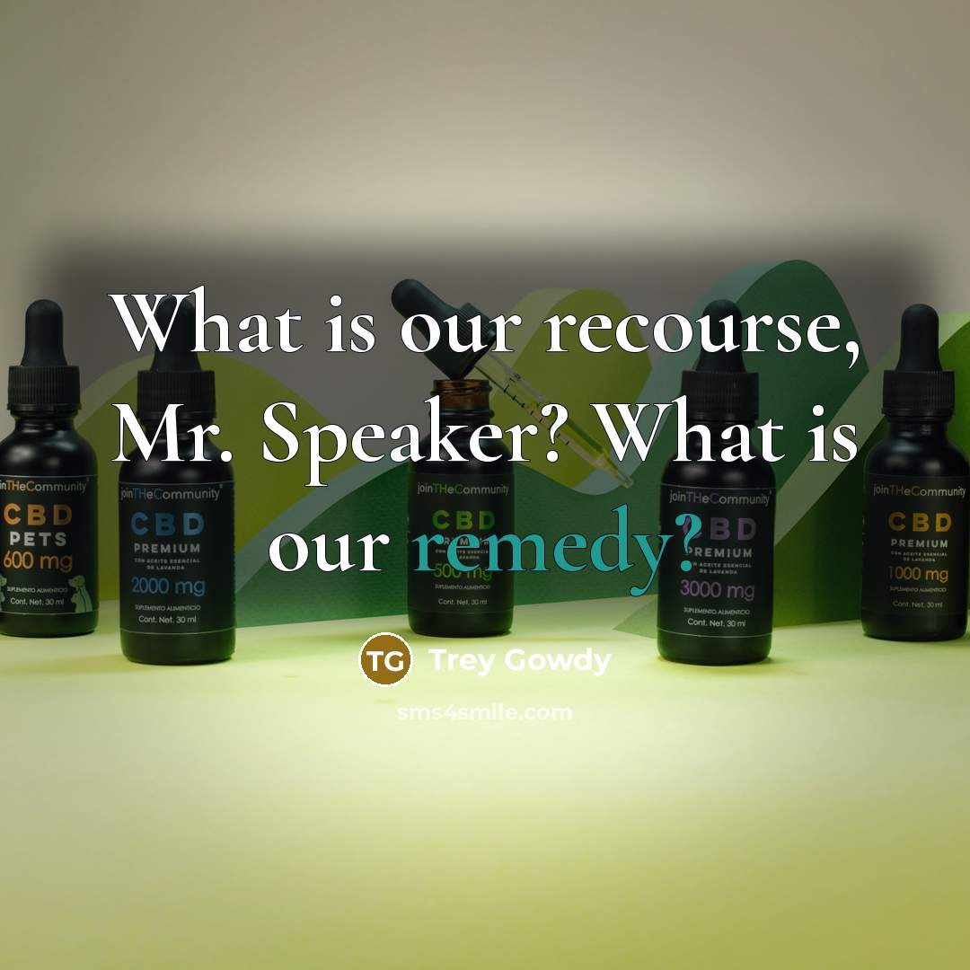 “What is our recourse, Mr. Speaker? What is our remedy?” quote by Trey Gowdy