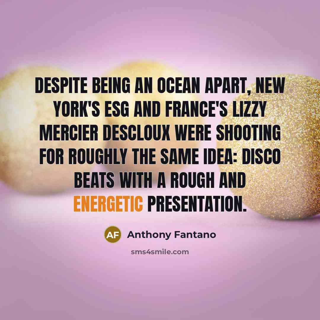 “Despite being an ocean apart, New York's ESG and France's Lizzy Mercier Descloux were shooting for roughly the same idea: disco beats with a rough and energetic presentation.” quote by Anthony Fantano