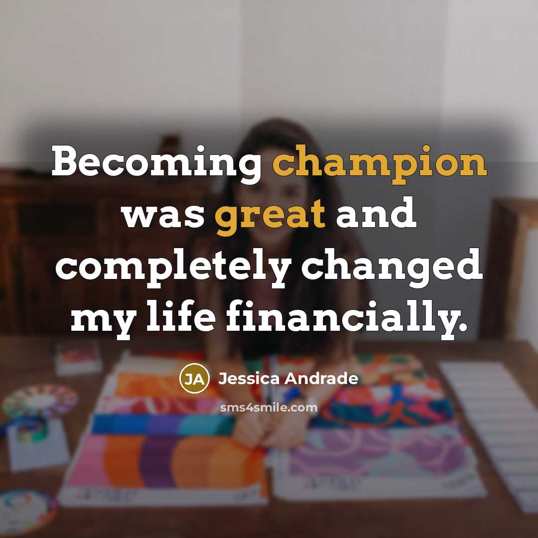 “Becoming champion was great and completely changed my life financially.” quote by Jessica Andrade