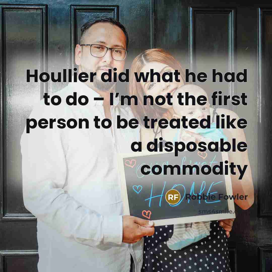 “Houllier did what he had to do – I’m not the first person to be treated like a disposable commodity” quote by Robbie Fowler