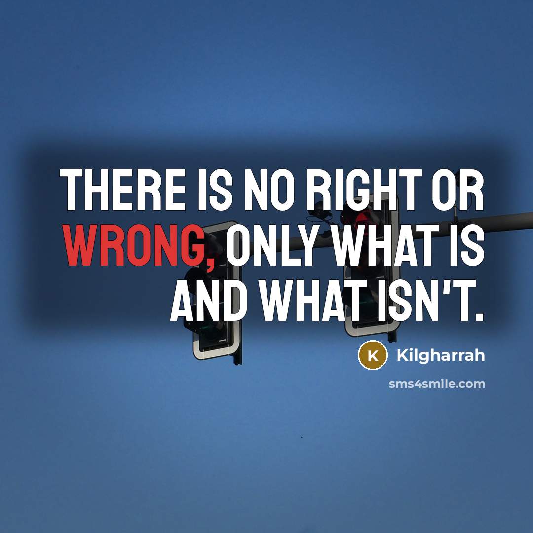 “There is no right or wrong, only what is and what isn't.” quote by Kilgharrah