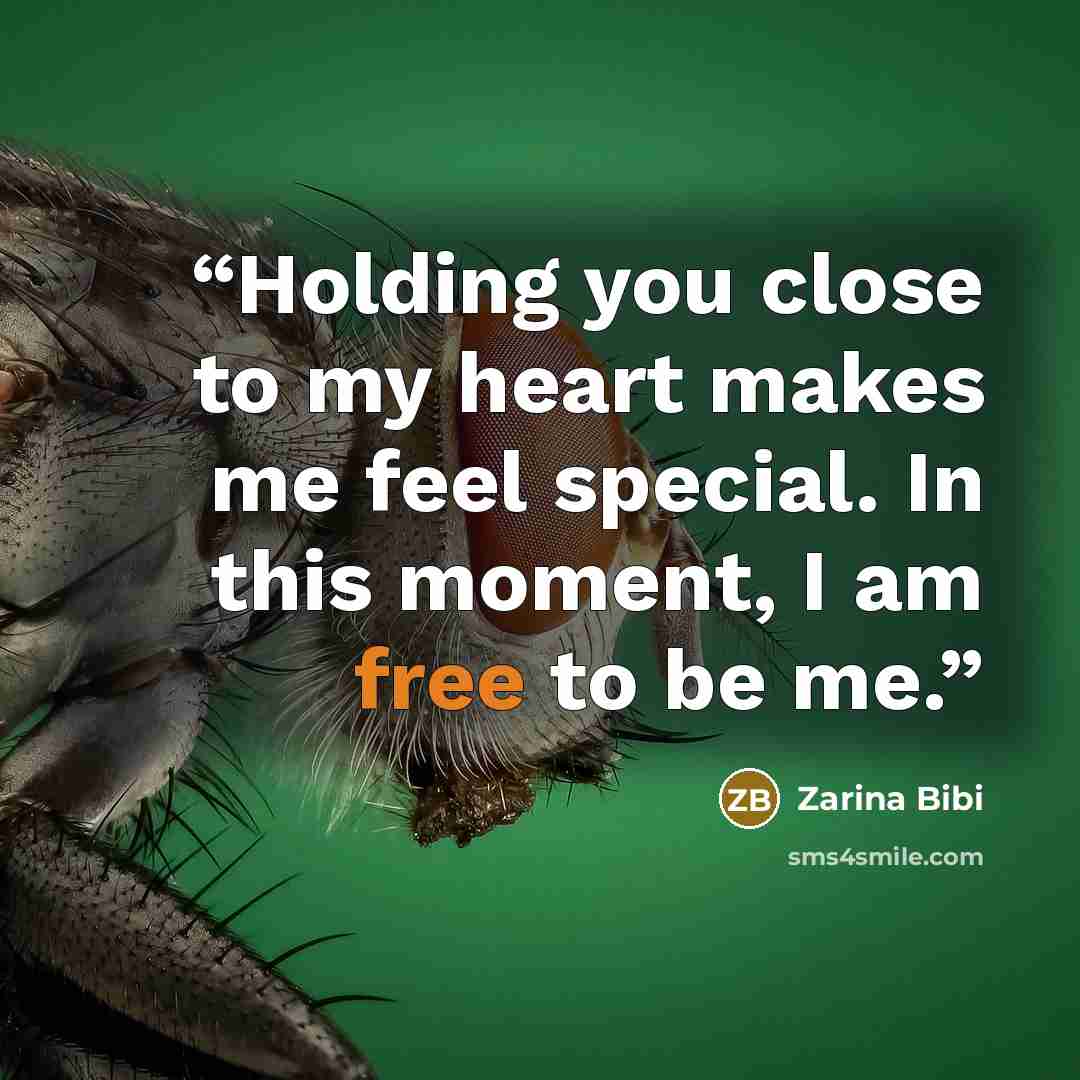 “Holding you close to my heart makes me feel special. In this moment, I am free to be me.” quote by Zarina Bibi