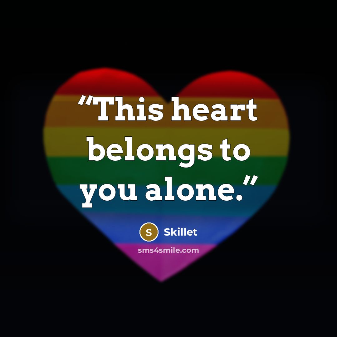 “This heart belongs to you alone.” quote by Skillet
