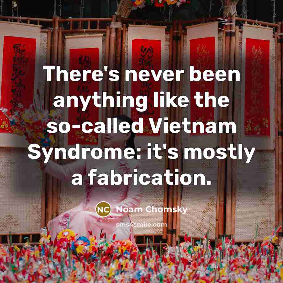 “There's never been anything like the so-called Vietnam Syndrome: it's mostly a fabrication.” quote by Noam Chomsky