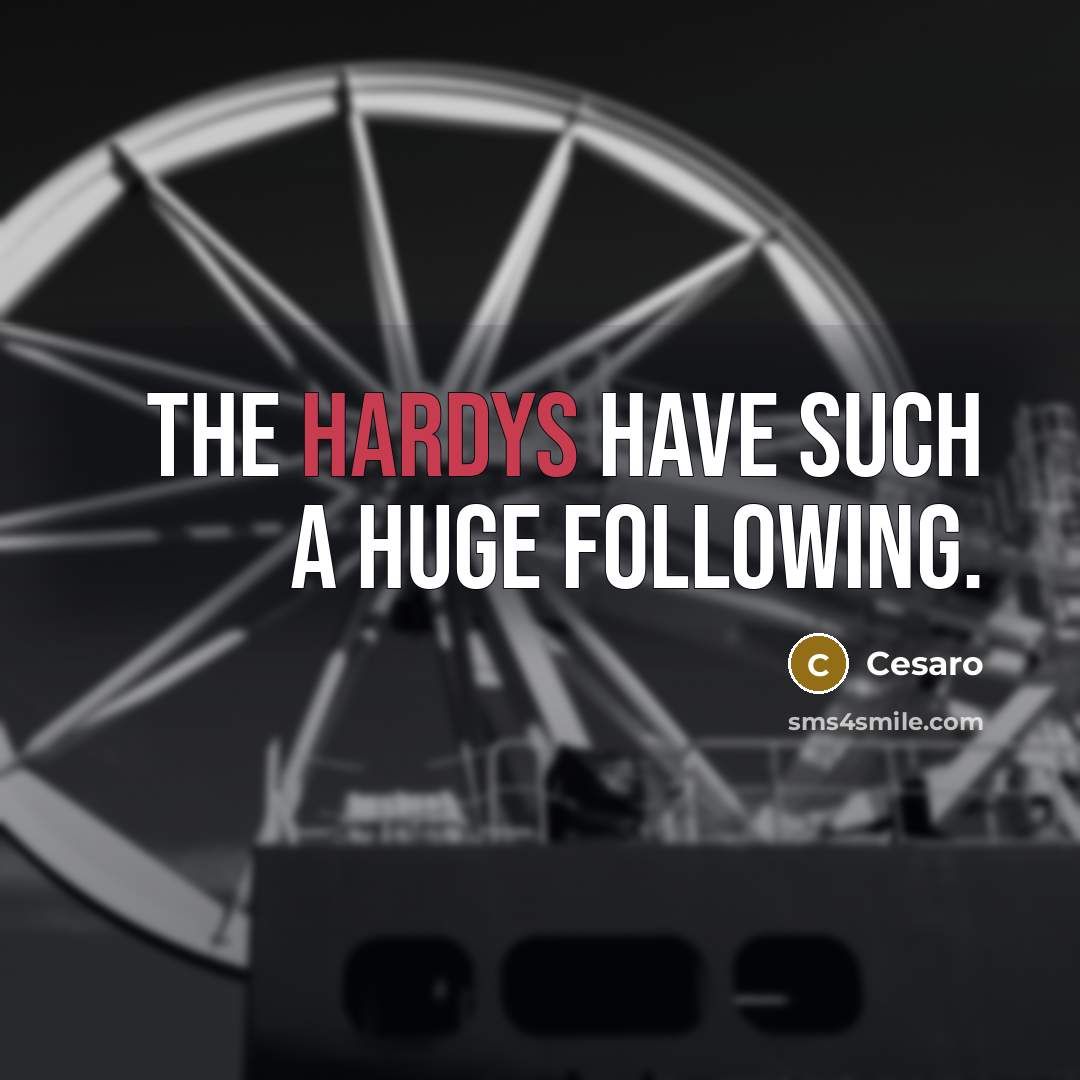 “The Hardys have such a huge following.” quote by Cesaro