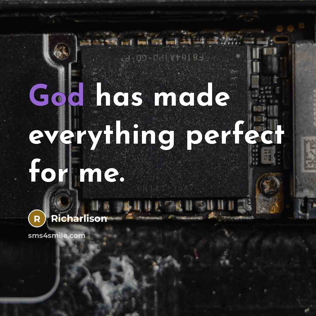 “God has made everything perfect for me.” quote by Richarlison
