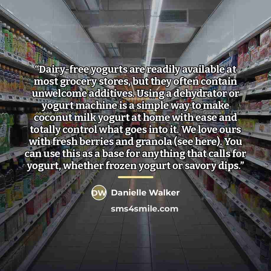 “Dairy-free yogurts are readily available at most grocery stores, but they often contain unwelcome additives. Using a dehydrator or yogurt machine is a simple way to make coconut milk yogurt at home with ease and totally control what goes into it. We love ours with fresh berries and granola (see…” quote by Danielle Walker