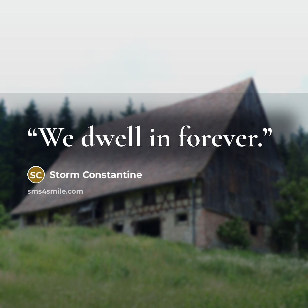 “We dwell in forever.” quote by Storm Constantine