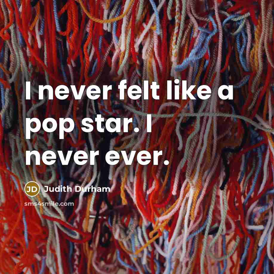 “I never felt like a pop star. I never ever.” quote by Judith Durham