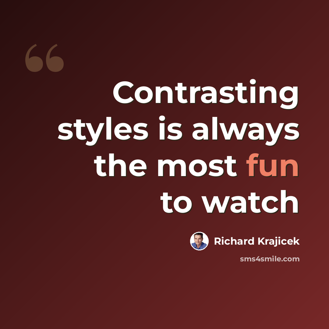 “Contrasting styles is always the most fun to watch” quote by Richard Krajicek