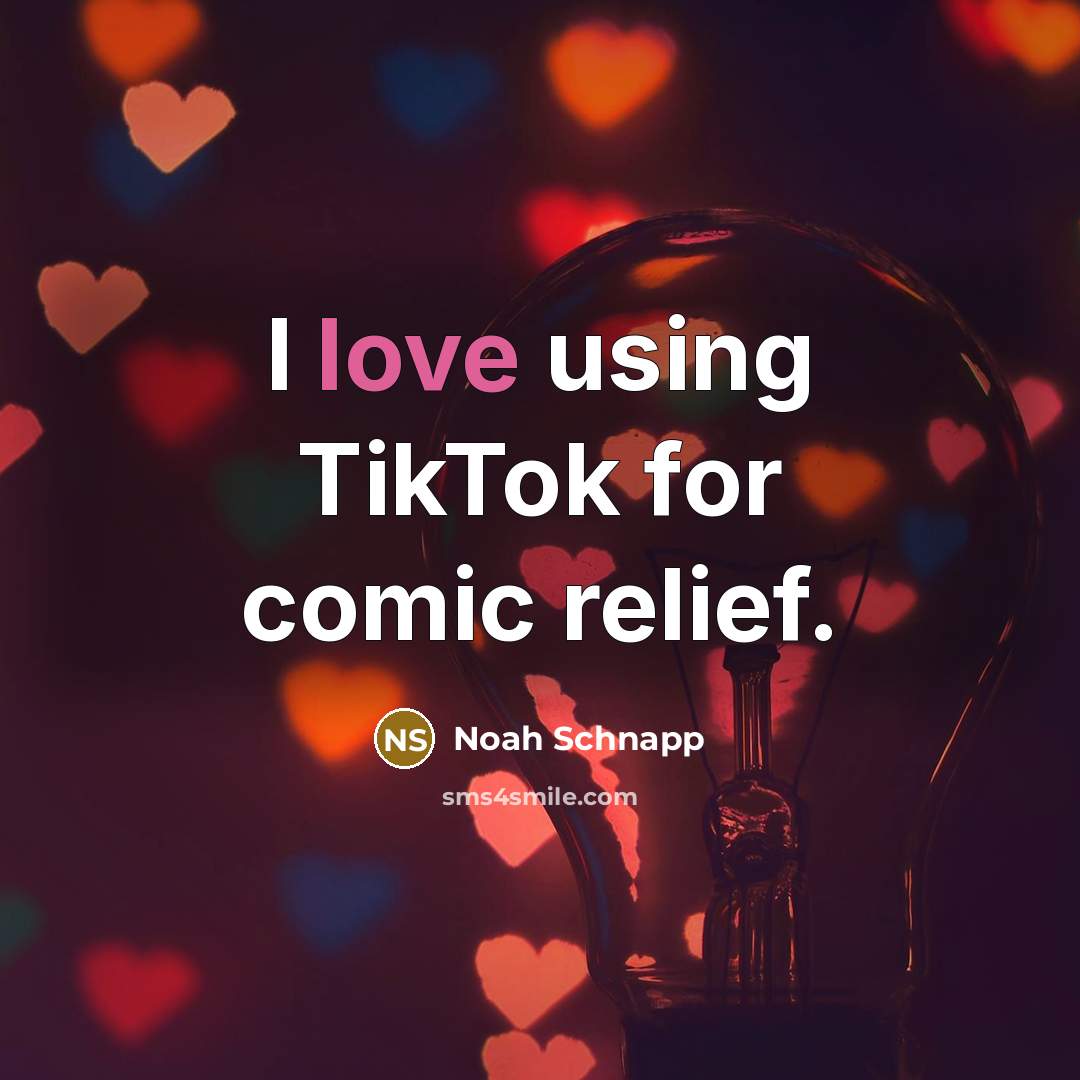 “I love using TikTok for comic relief.” quote by Noah Schnapp