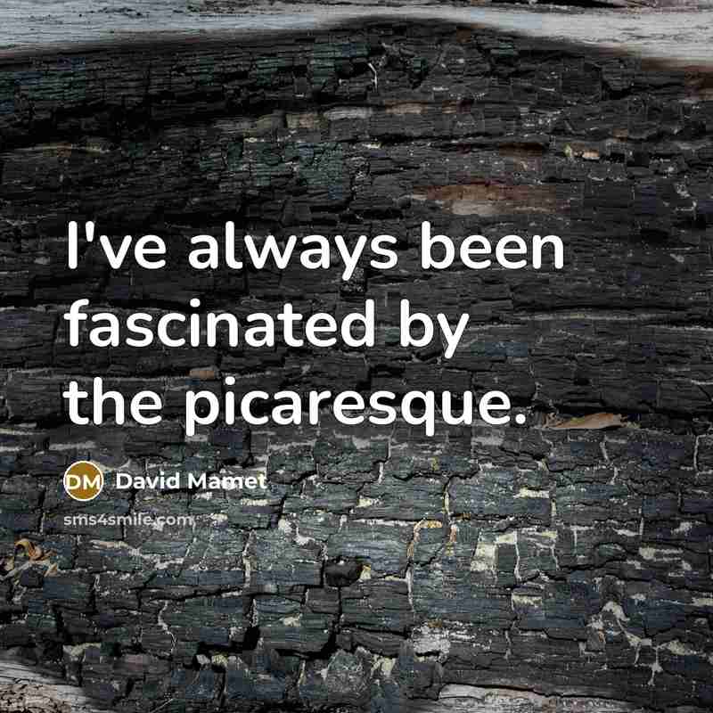 “I've always been fascinated by the picaresque.” quote by David Mamet