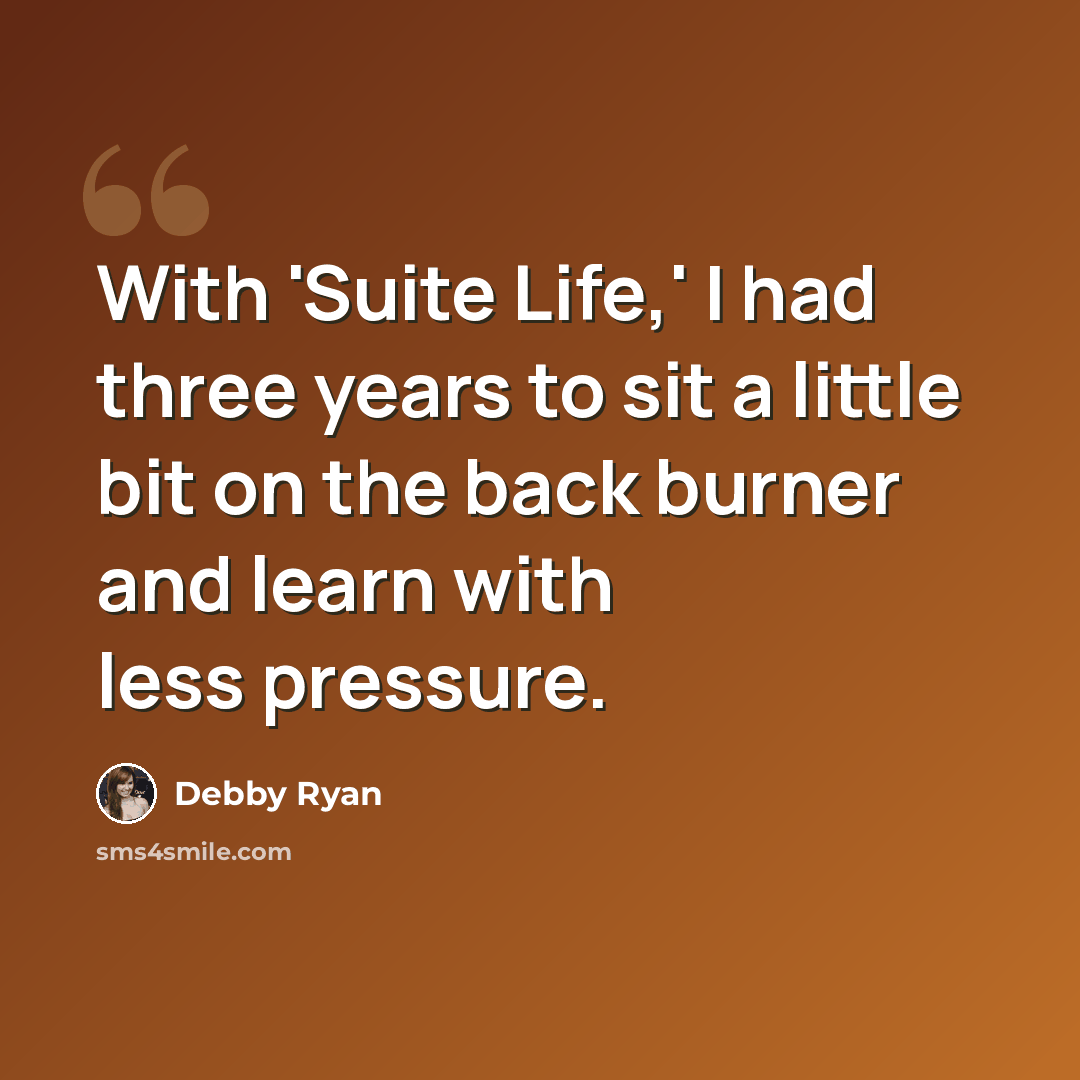 “With 'Suite Life,' I had three years to sit a little bit on the back burner and learn with less pressure.” quote by Debby Ryan