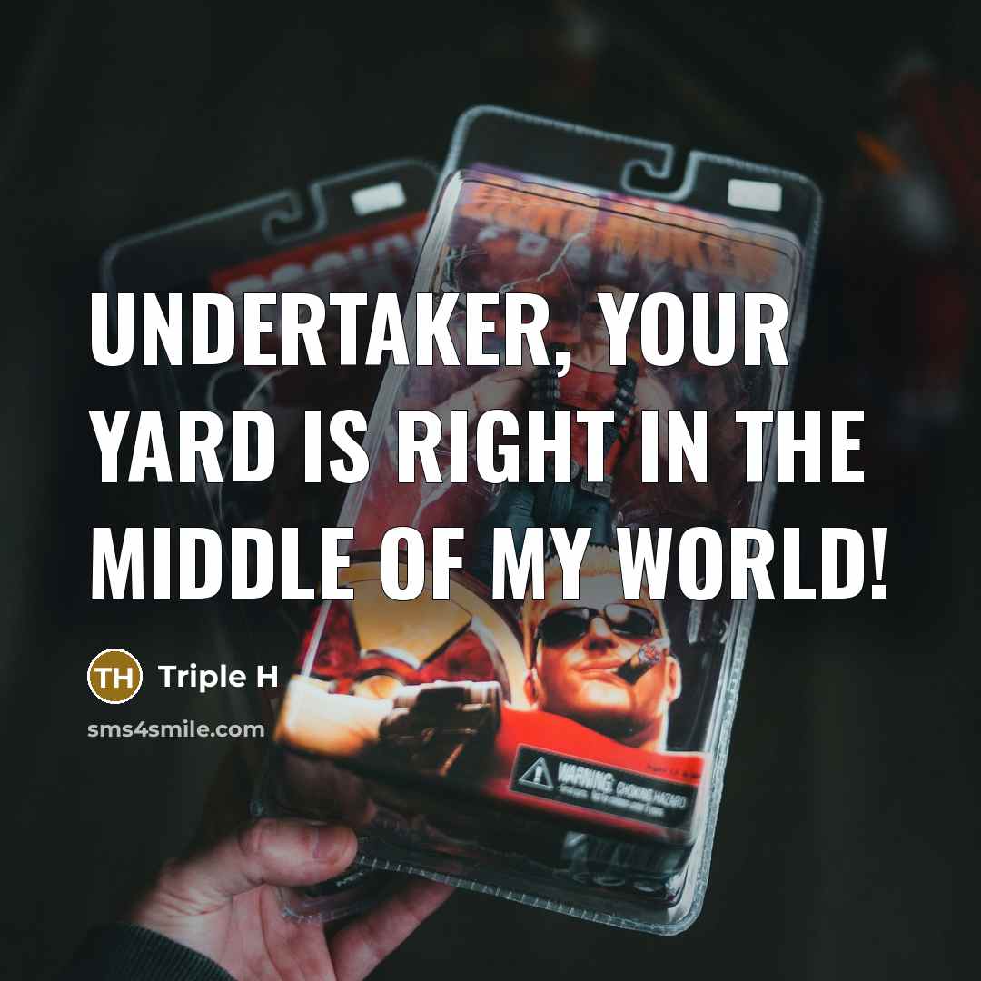 “Undertaker, your yard is right in the middle of my world!” quote by Triple H