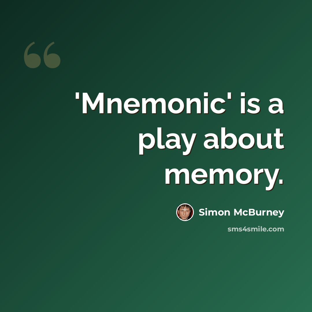 “'Mnemonic' is a play about memory.” quote by Simon McBurney