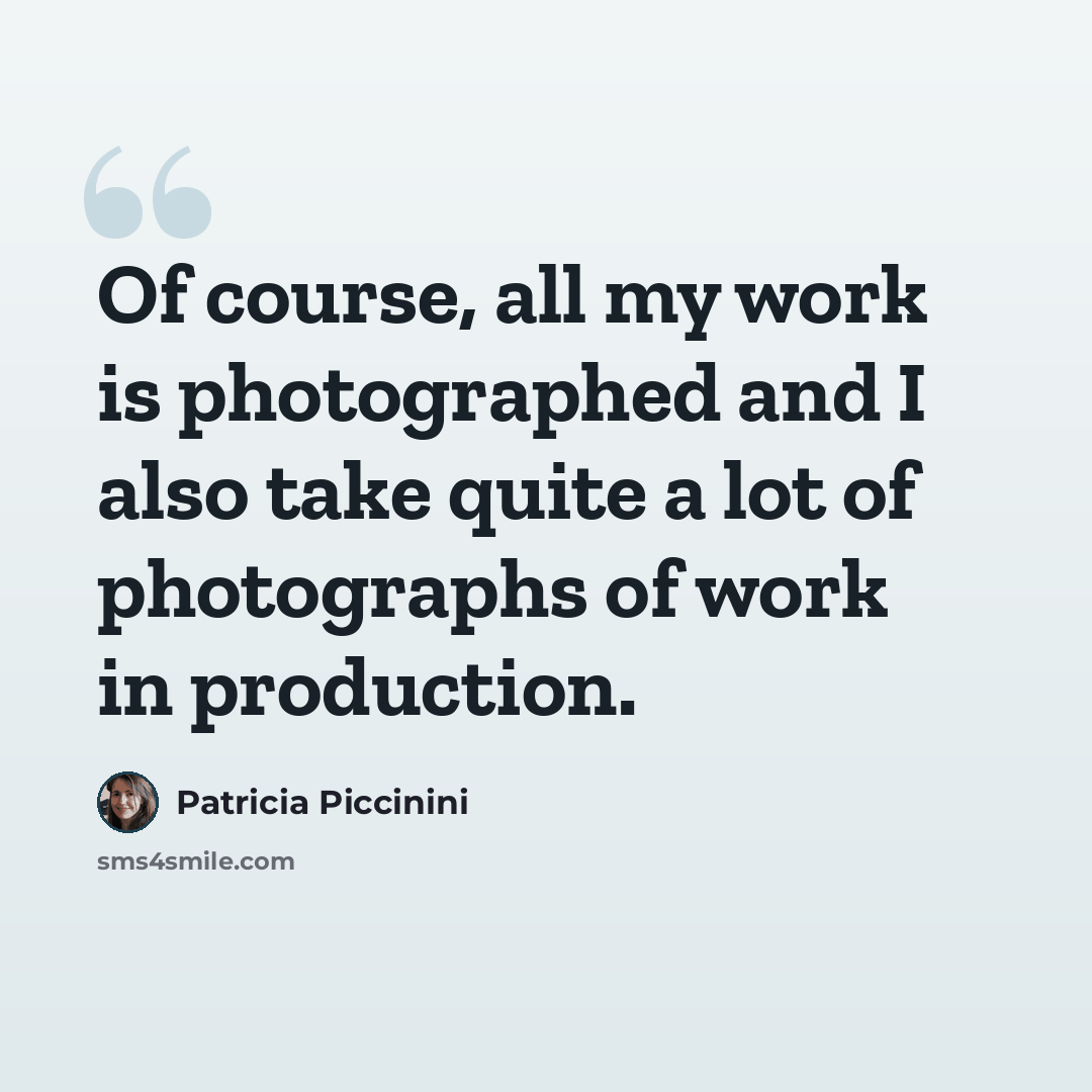 “Of course, all my work is photographed and I also take quite a lot of photographs of work in production.” quote by Patricia Piccinini