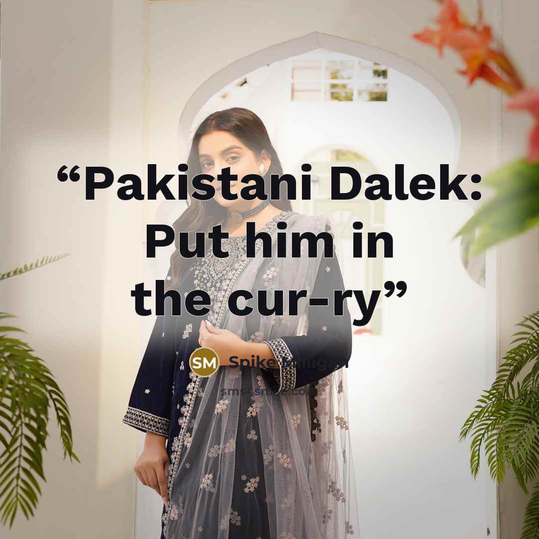“Pakistani Dalek: Put him in the cur-ry” quote by Spike Milligan