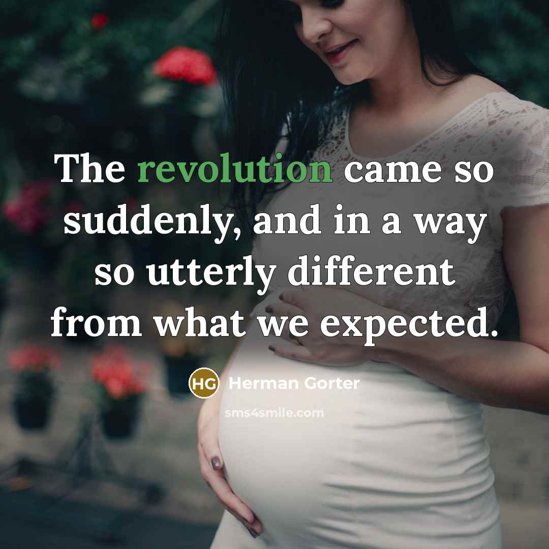 “The revolution came so suddenly, and in a way so utterly different from what we expected.” quote by Herman Gorter