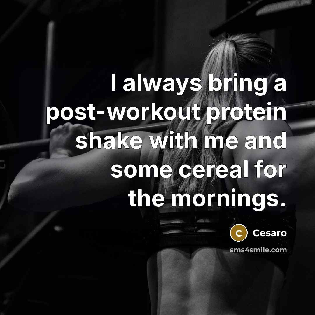 “I always bring a post-workout protein shake with me and some cereal for the mornings.” quote by Cesaro