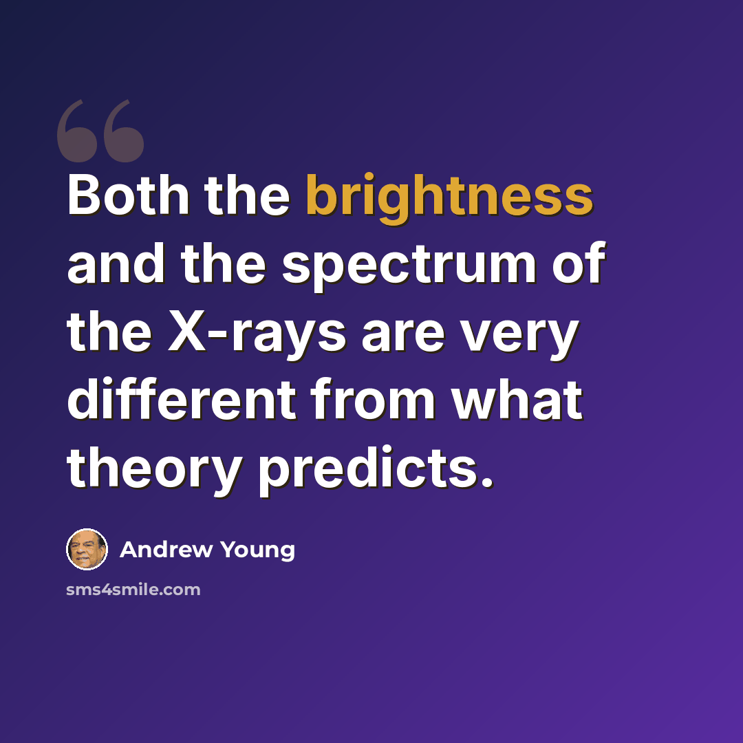 “Both the brightness and the spectrum of the X-rays are very different from what theory predicts.” quote by Andrew Young