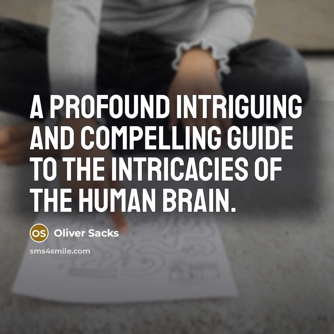 “A profound intriguing and compelling guide to the intricacies of the human brain.” quote by Oliver Sacks
