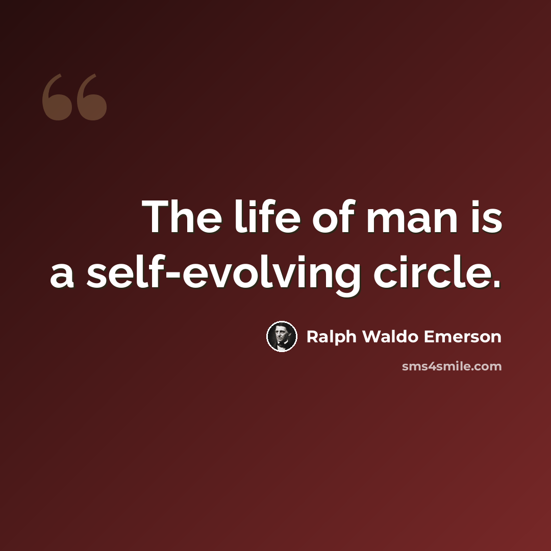 “The life of man is a self-evolving circle.” quote by Ralph Waldo Emerson