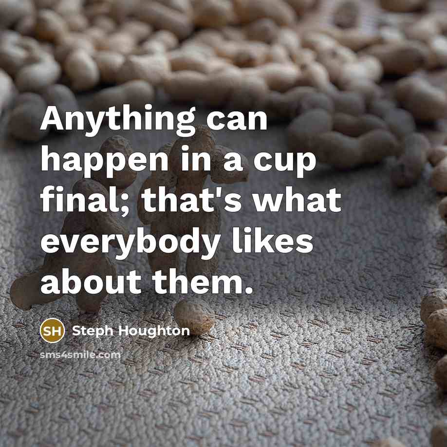 “Anything can happen in a cup final; that's what everybody likes about them.” quote by Steph Houghton