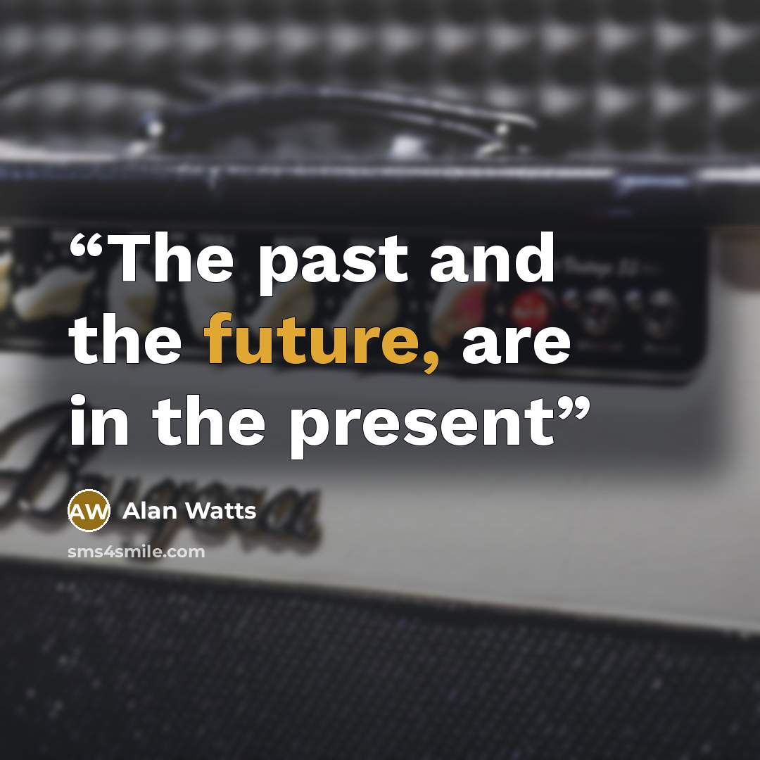 “The past and the future, are in the present” quote by Alan Watts