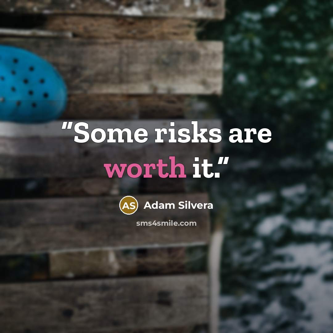 “Some risks are worth it.” quote by Adam Silvera