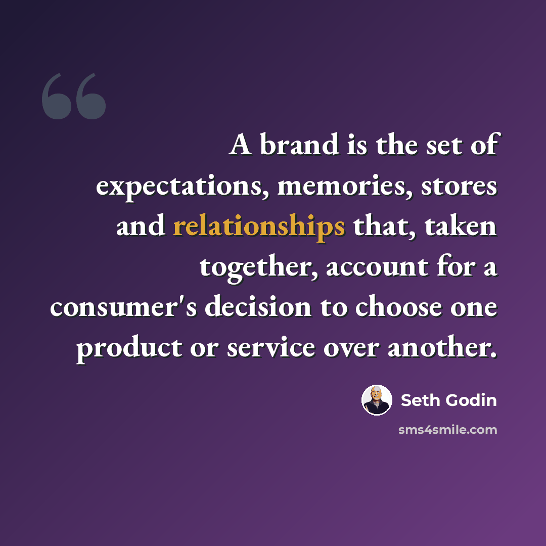 “A brand is the set of expectations, memories, stores and relationships that, taken together, account for a consumer's decision to choose one product or service over another.” quote by Seth Godin