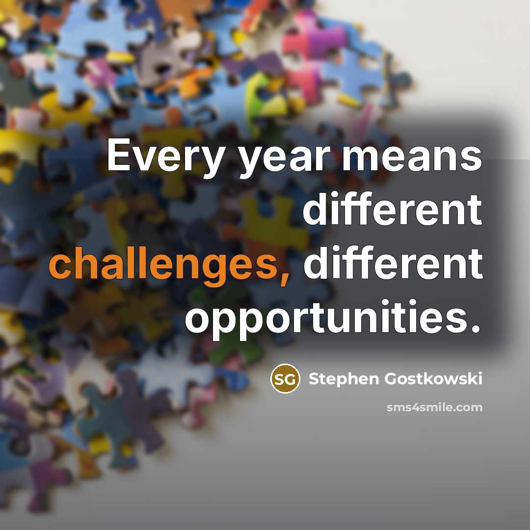 “Every year means different challenges, different opportunities.” quote by Stephen Gostkowski