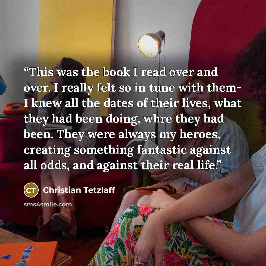 “This was the book I read over and over. I really felt so in tune with them- I knew all the dates of their lives, what they had been doing, whre they had been. They were always my heroes, creating something fantastic against all odds, and against their real life.” quote by Christian Tetzlaff