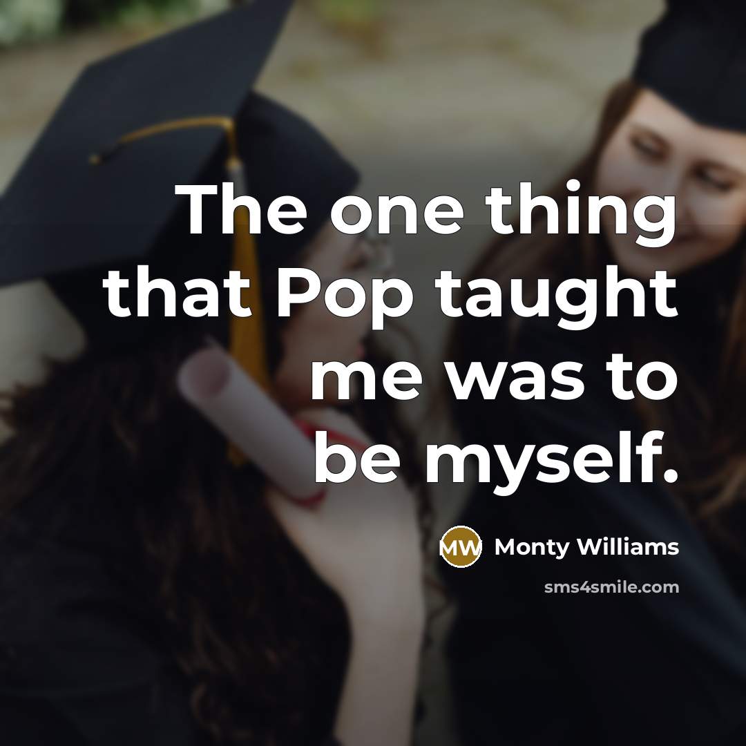 “The one thing that Pop taught me was to be myself.” quote by Monty Williams