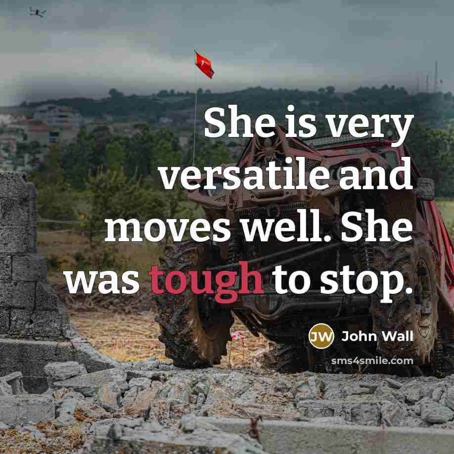 “She is very versatile and moves well. She was tough to stop.” quote by John Wall