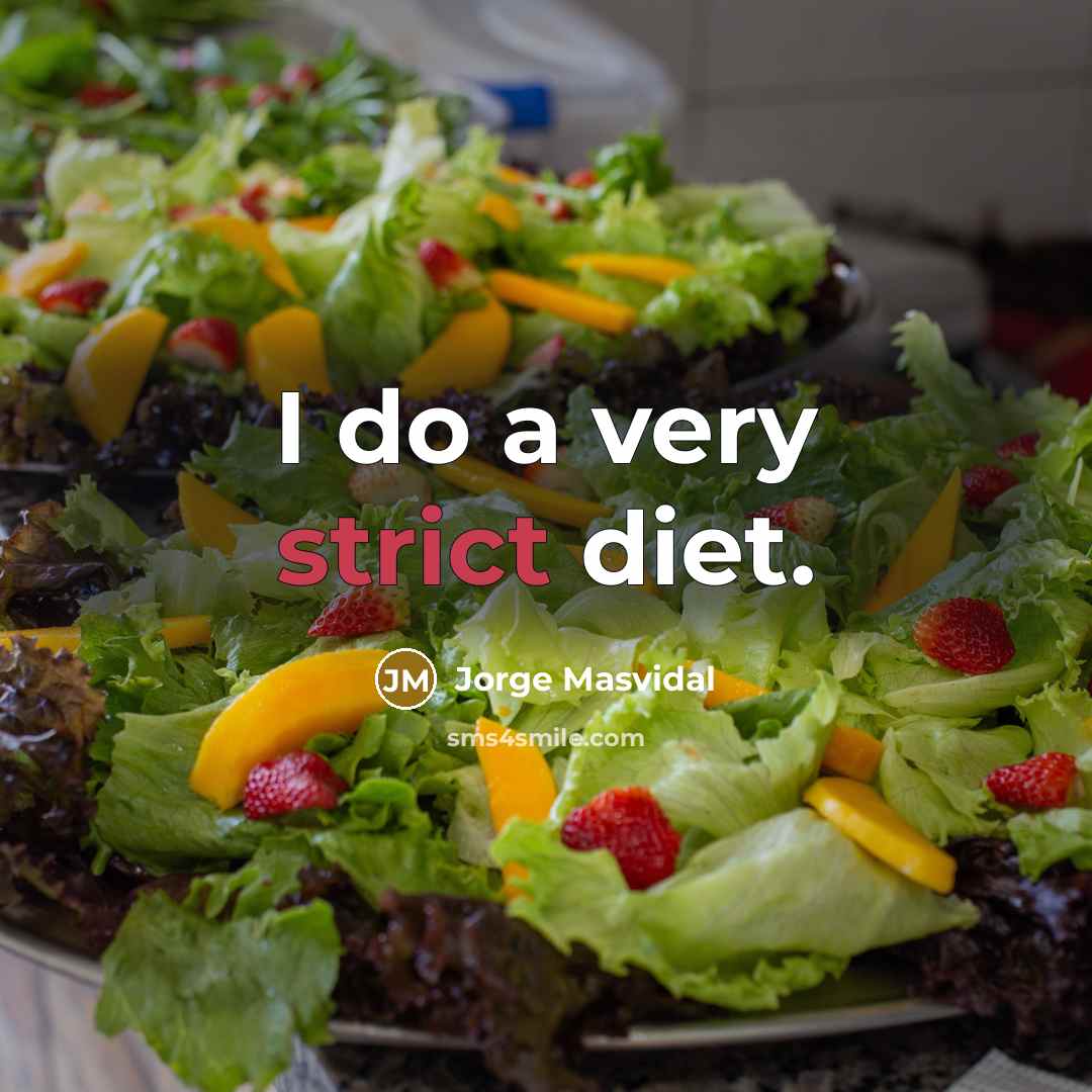 “I do a very strict diet.” quote by Jorge Masvidal