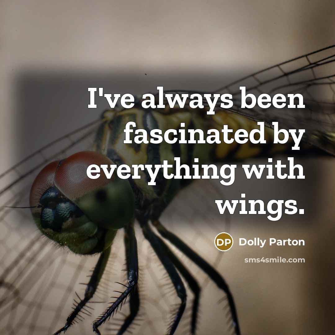“I've always been fascinated by everything with wings.” quote by Dolly Parton