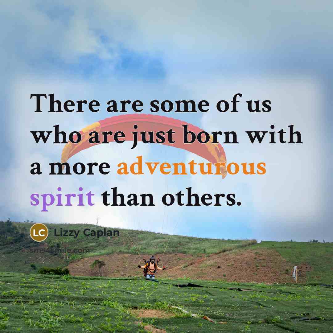 “There are some of us who are just born with a more adventurous spirit than others.” quote by Lizzy Caplan