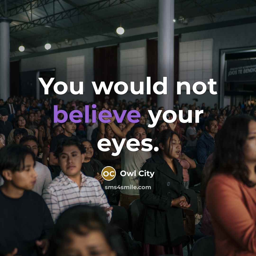 “You would not believe your eyes.” quote by Owl City
