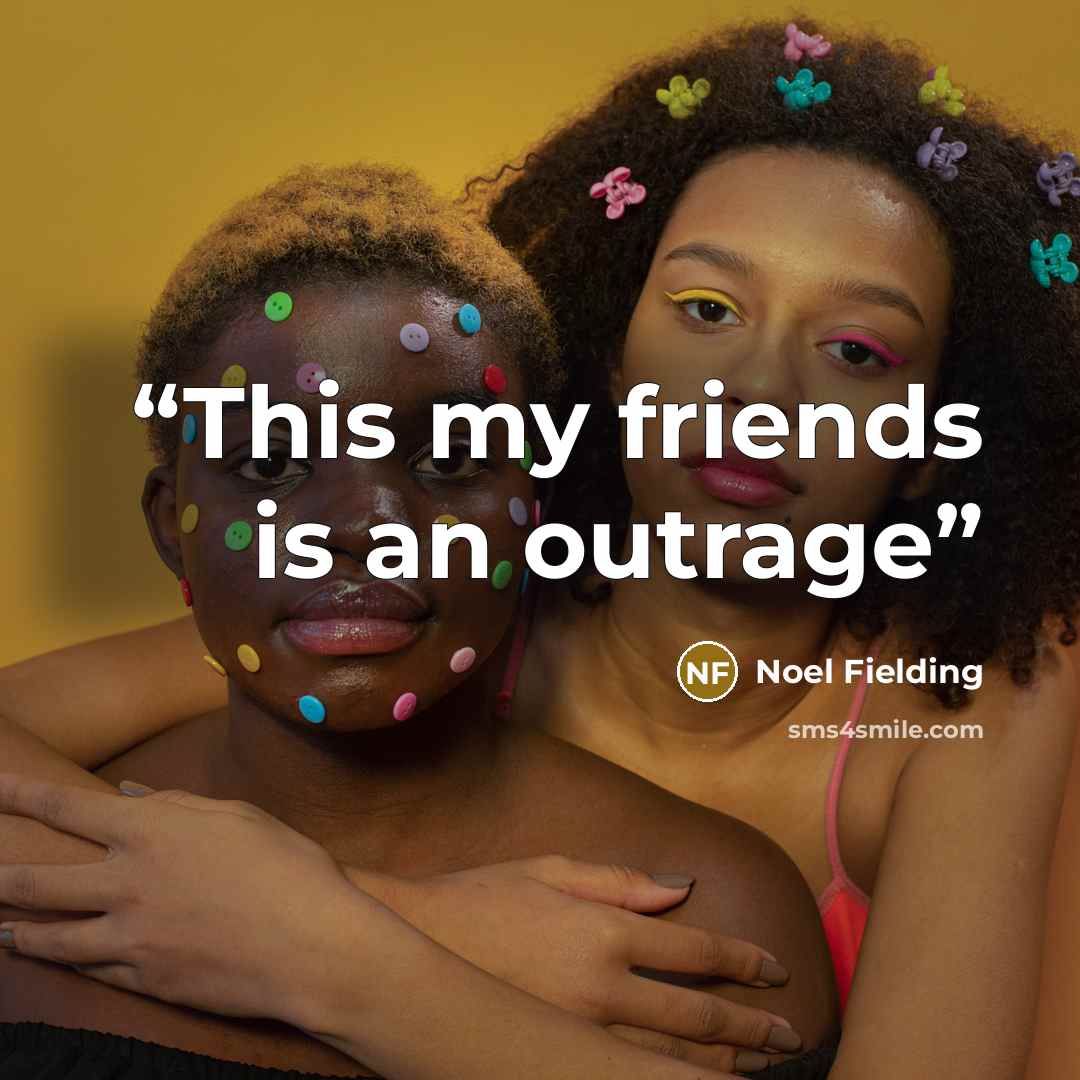 “This my friends is an outrage” quote by Noel Fielding