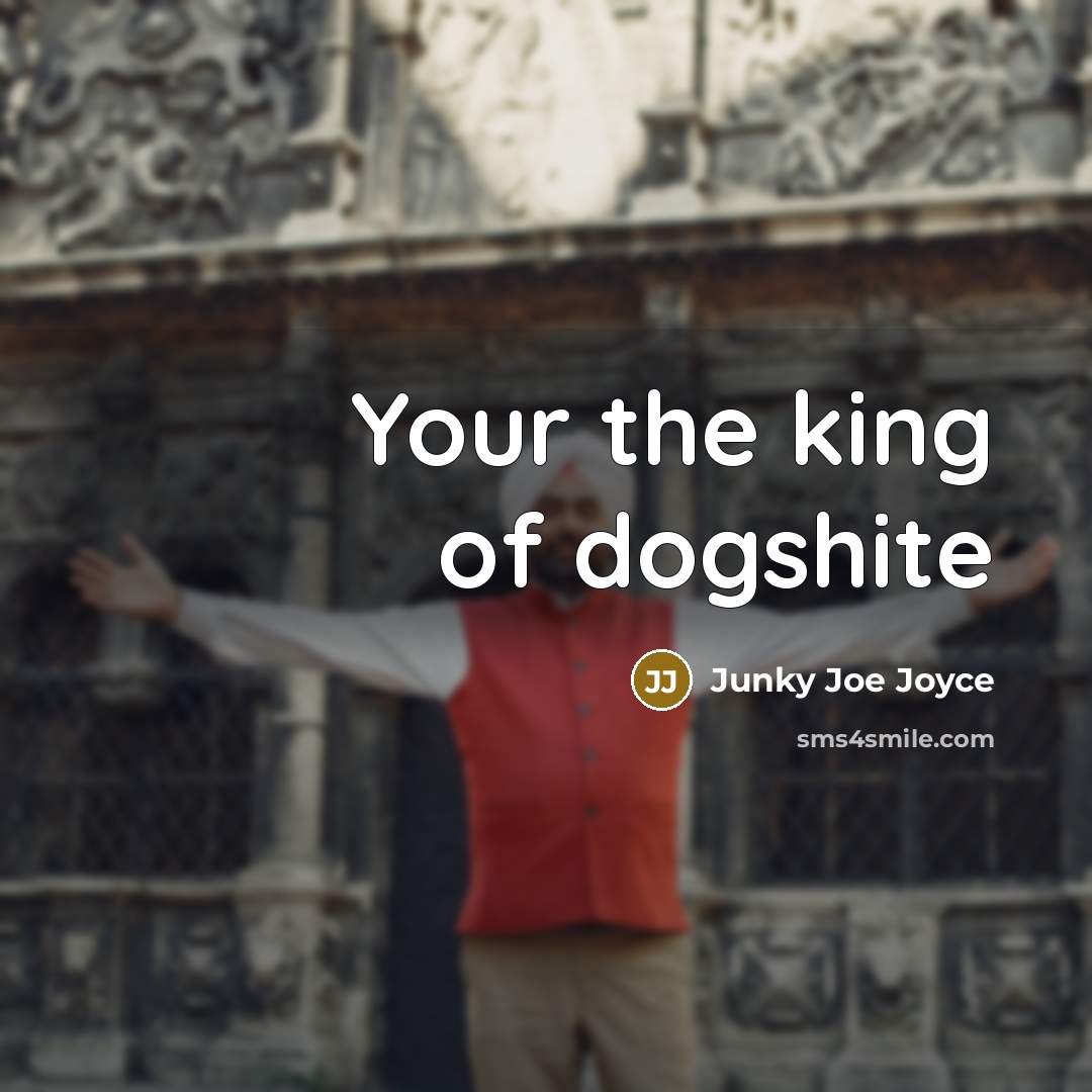 “Your the king of dogshite” quote by Junky Joe Joyce