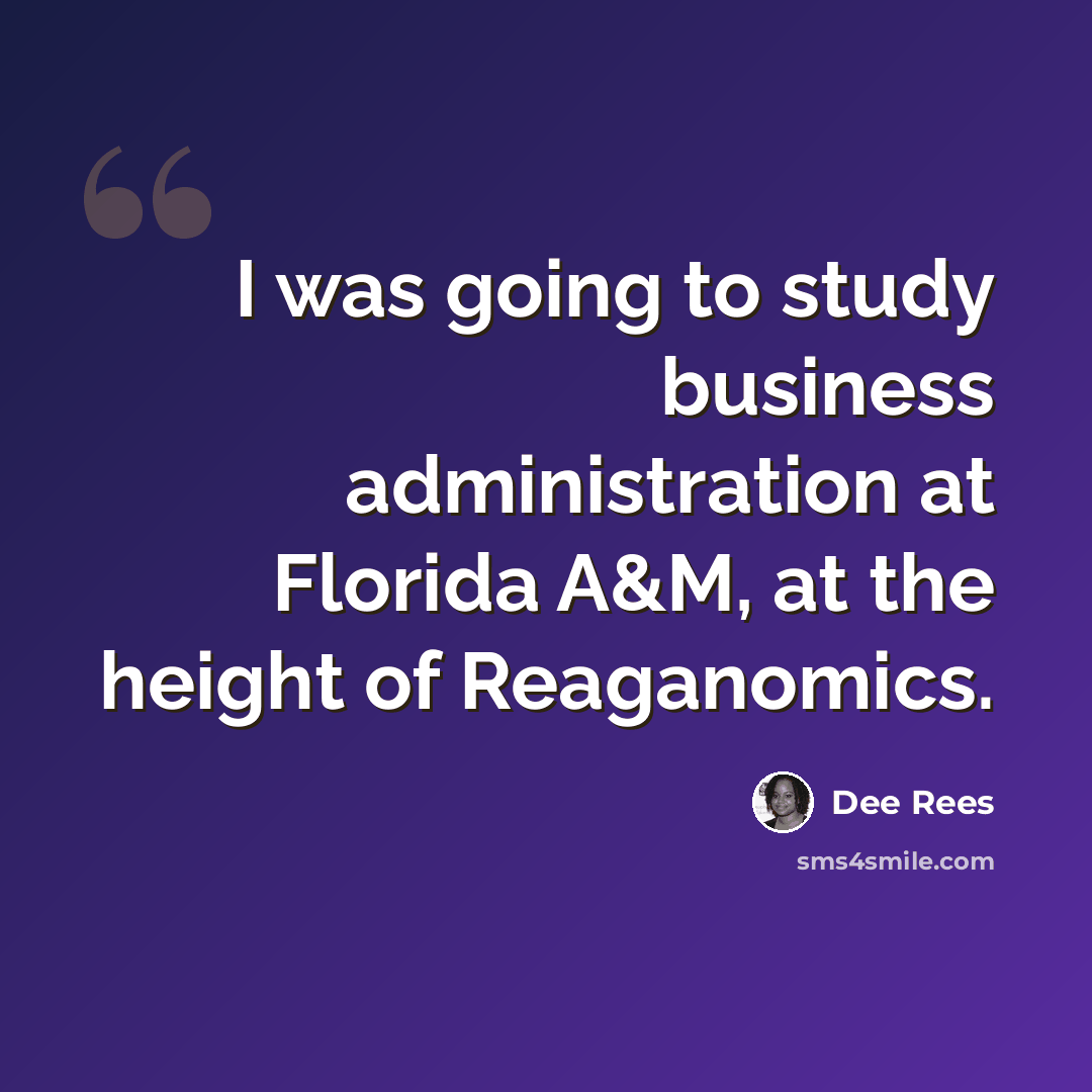 “I was going to study business administration at Florida A&M, at the height of Reaganomics.” quote by Dee Rees