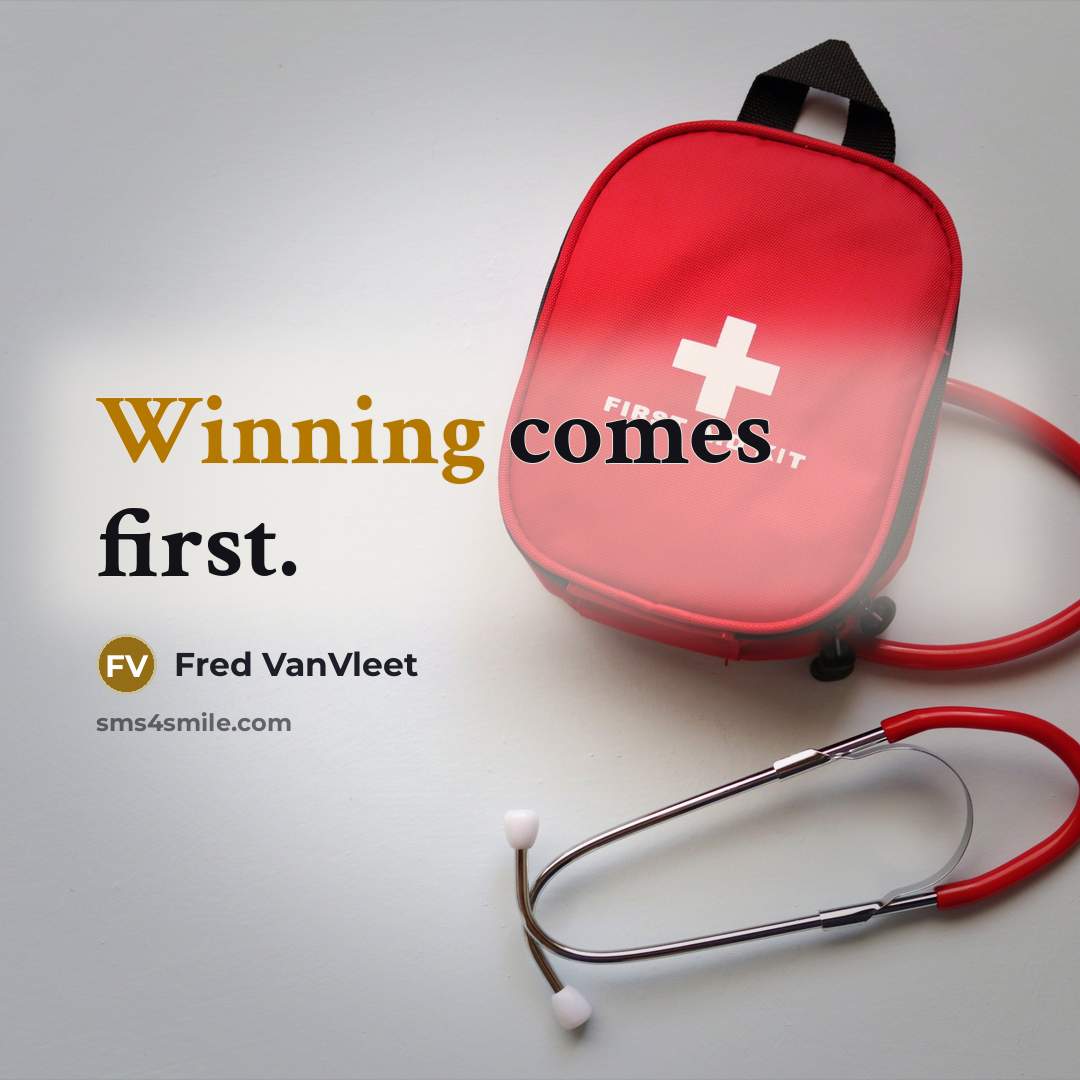 “Winning comes first.” quote by Fred VanVleet