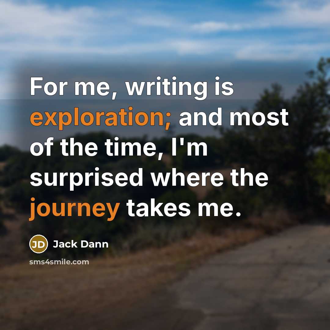 “For me, writing is exploration; and most of the time, I'm surprised where the journey takes me.” quote by Jack Dann