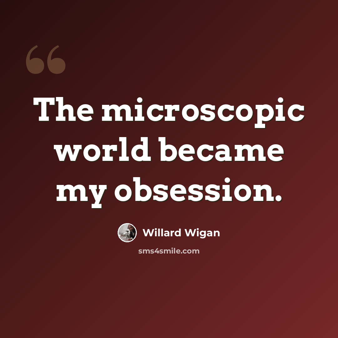 “The microscopic world became my obsession.” quote by Willard Wigan
